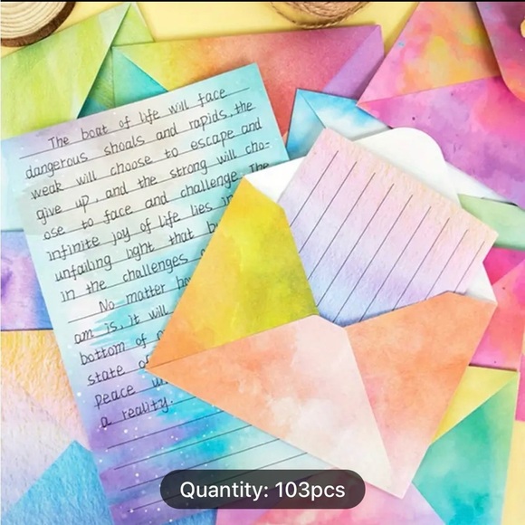 Colorful Stationery Set with Envelopes - Picture 2 of 5